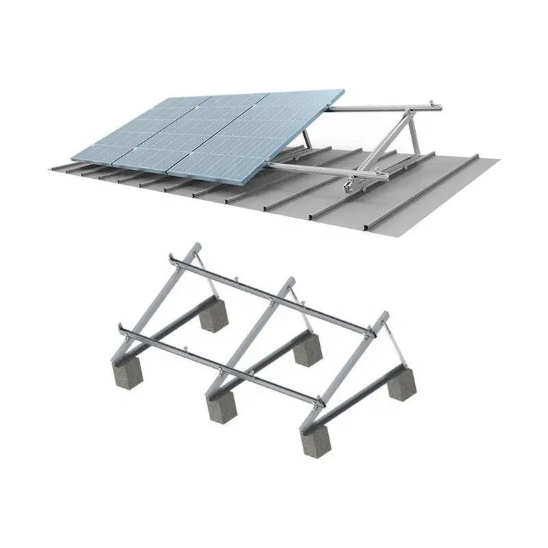 Instalación de paneles solares con soporte fotovoltaico soporte flexible para techo de metal corrugado